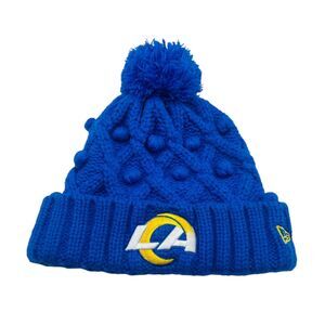 Los Angeles Rams New Era Women's Toasty Cuffed Knit Hat with Pom - Royal